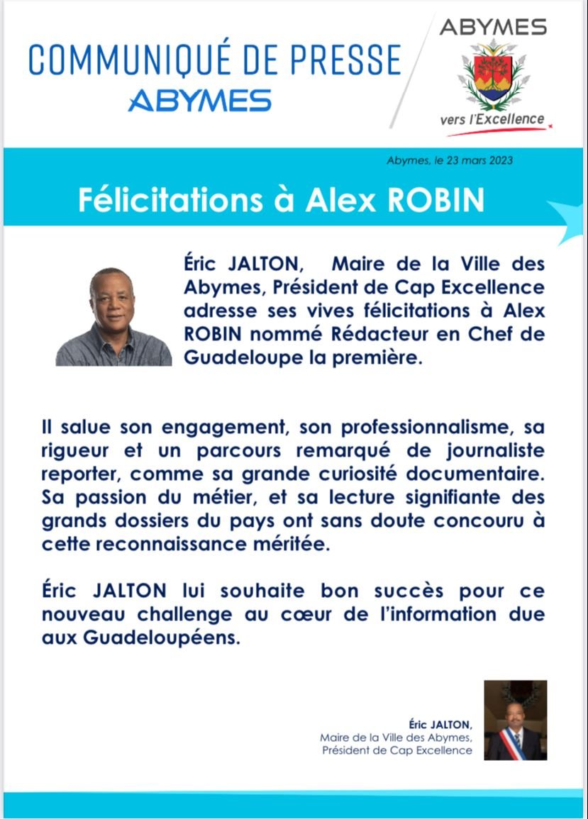 Guadeloupe F Licitations Alex Robin Ccn Caraib Creole News