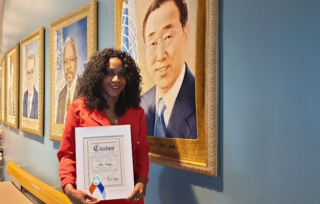 États-Unis. People. La Guyanaise Alizé Utteryn récompensée aux Nations-Unies.