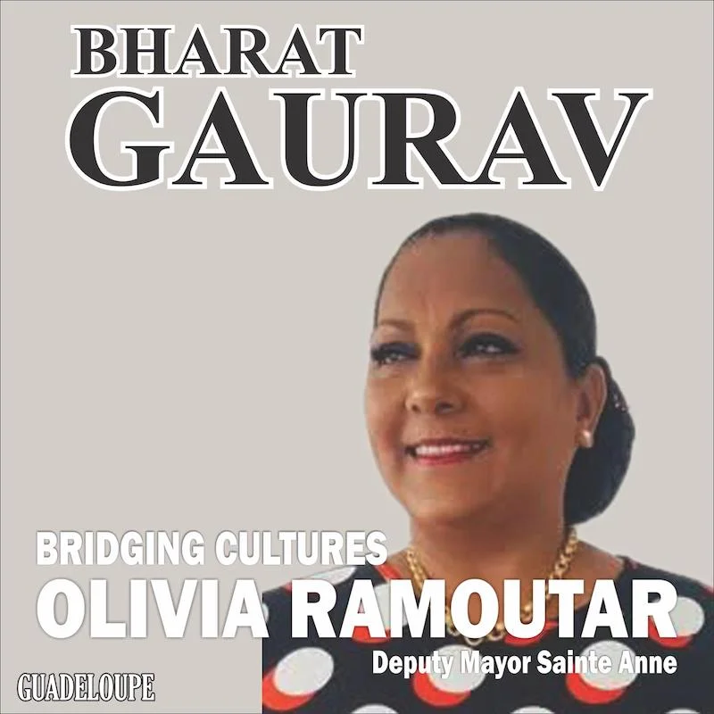 Guadeloupe. indianitude. Olivia Ramoutar laureate du Bharat Gaurav Award 2024