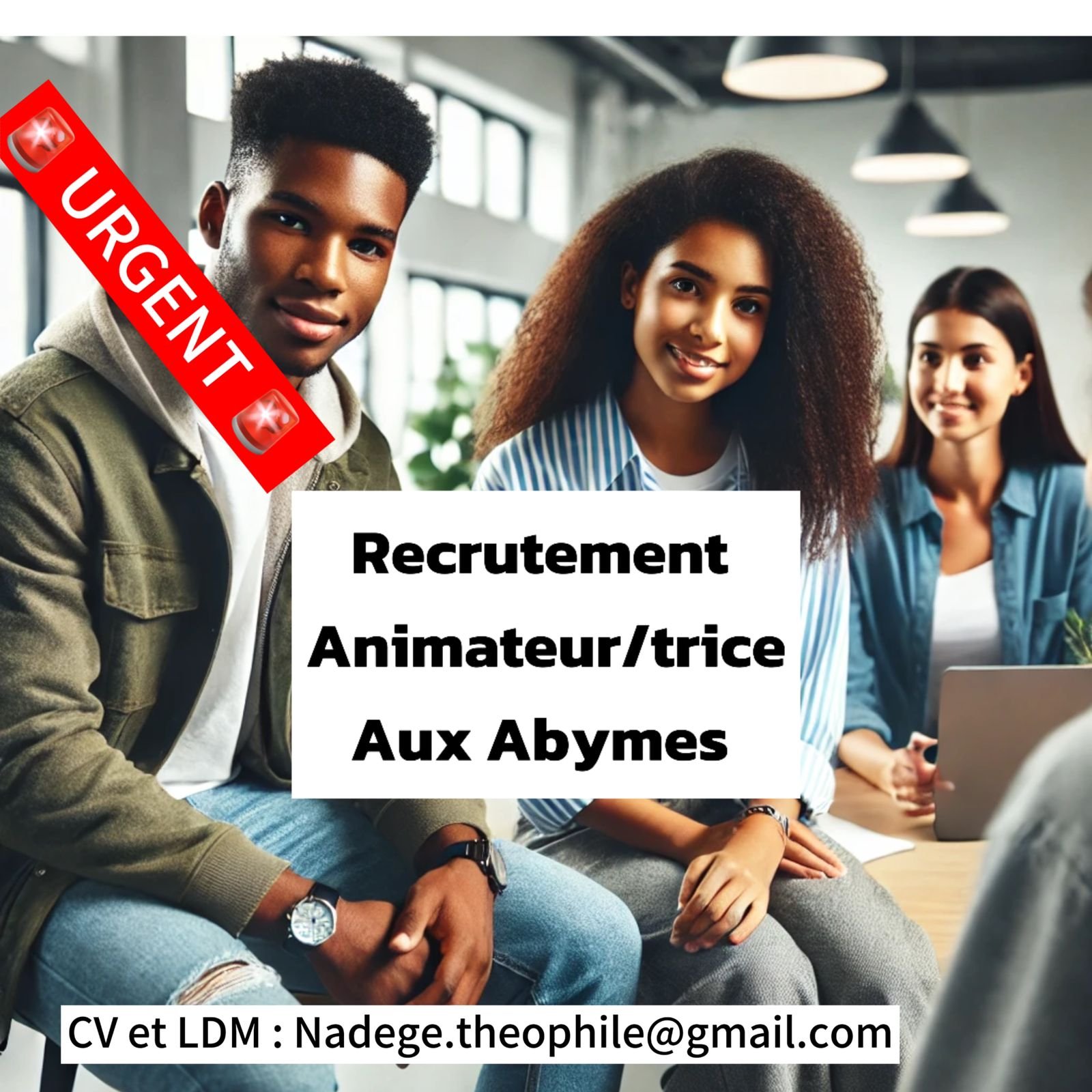 recrutement animatrice aux Abymes