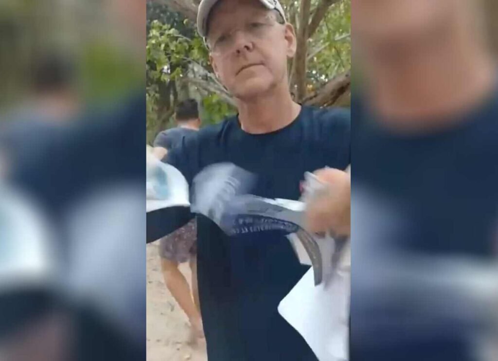 Capture de la vidéo de Laurent Petit à Saint-François après les élections – Guadeloupe