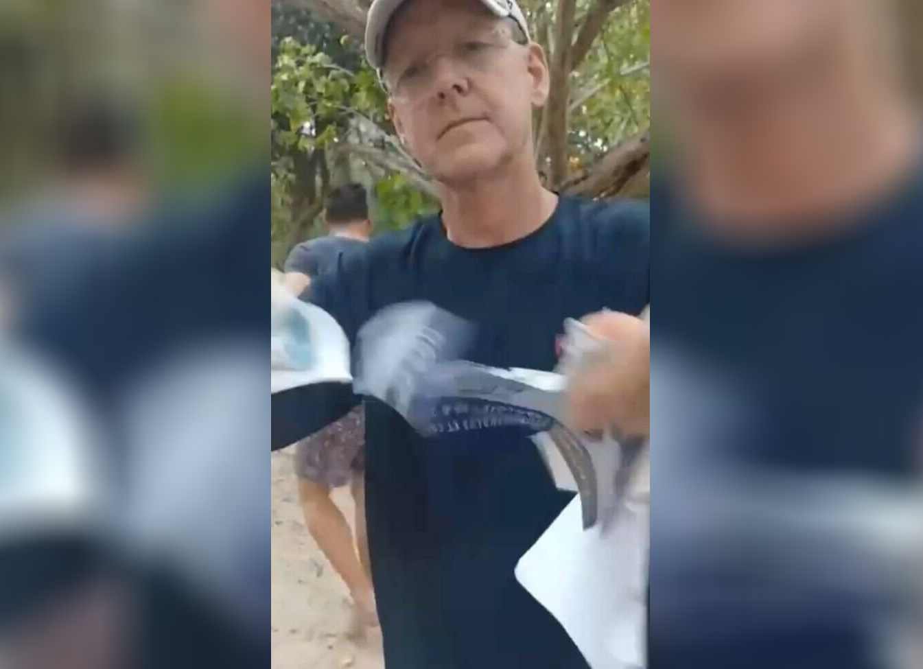 Capture de la vidéo de Laurent Petit à Saint-François après les élections – Guadeloupe