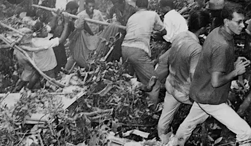 image d'archive du crash du boeing à deshaies