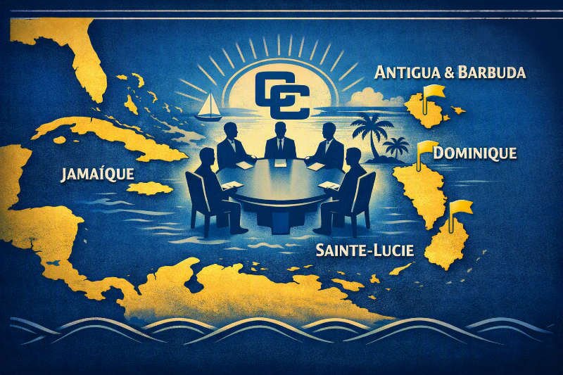 coopération CARICOM entre Antigua-et-Barbuda, Dominique, Jamaïque et Sainte-Lucie