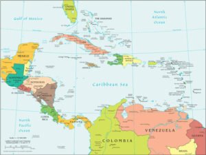 Carte de la Caraïbe, symbole de l'identité caribéenne plurielle