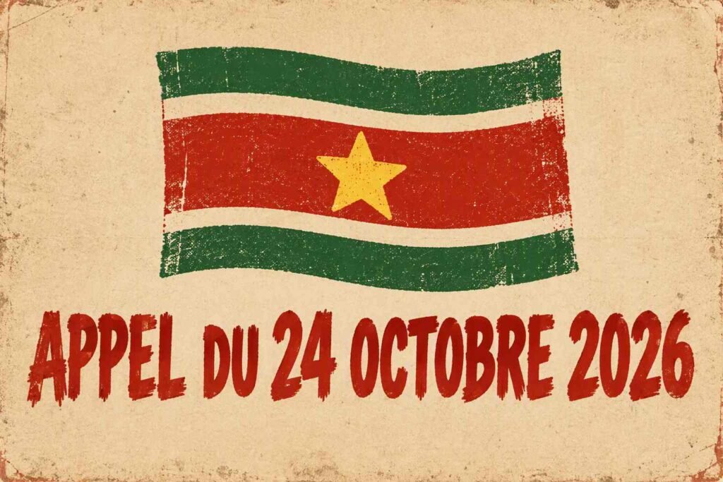 Appel du 24 octobre 2026 pour un gouvernement provisoire en Guadeloupe, drapeau rouge et vert à l’étoile jaune